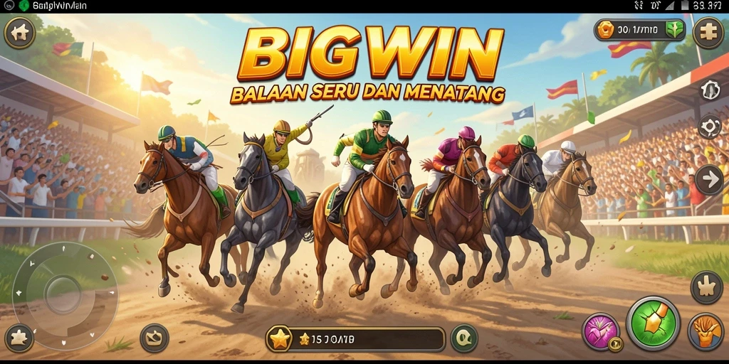 Gameplay balapan seru dan mendebarkan dari BIGWIN.