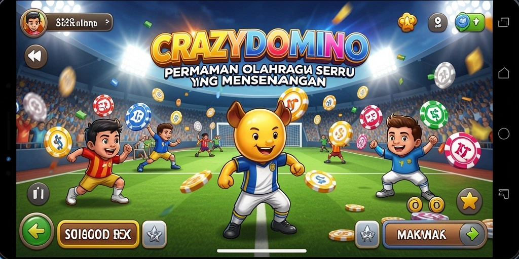 Screenshot gameplay <strong>CRAZYDOMINO</strong> dengan tampilan menarik di arena kompetisi.