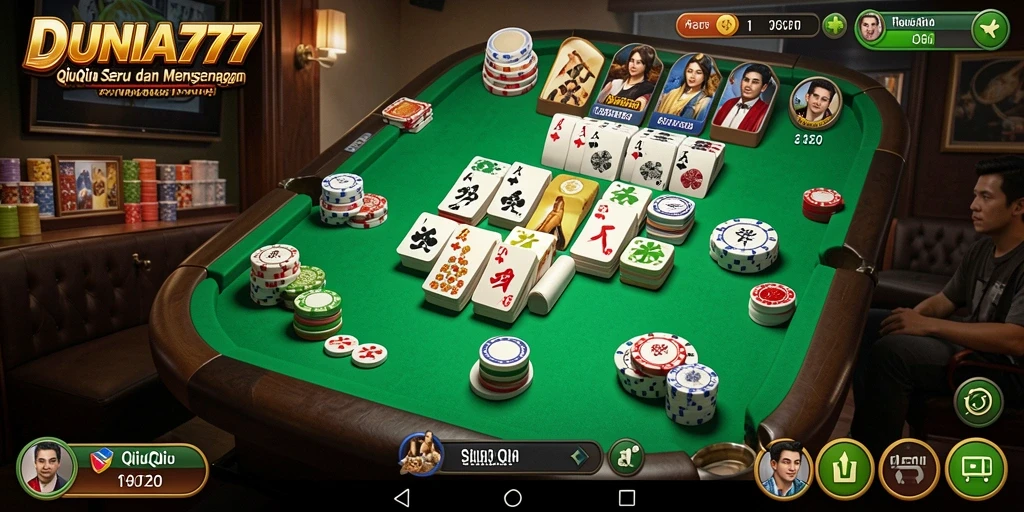 Screenshot gameplay QiuQiu DUNIA777 yang menampilkan momen seru.