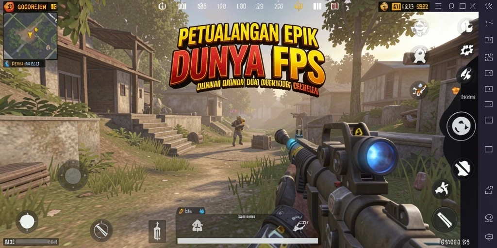 Tampilan menegangkan dari aksi tempur GOGOREJEKI dalam game FPS.
