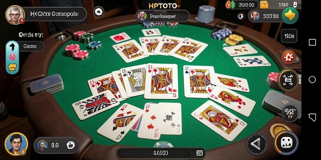 Tampilan gameplay HPTOTO yang menarik dan menegangkan untuk permainan Gaple.