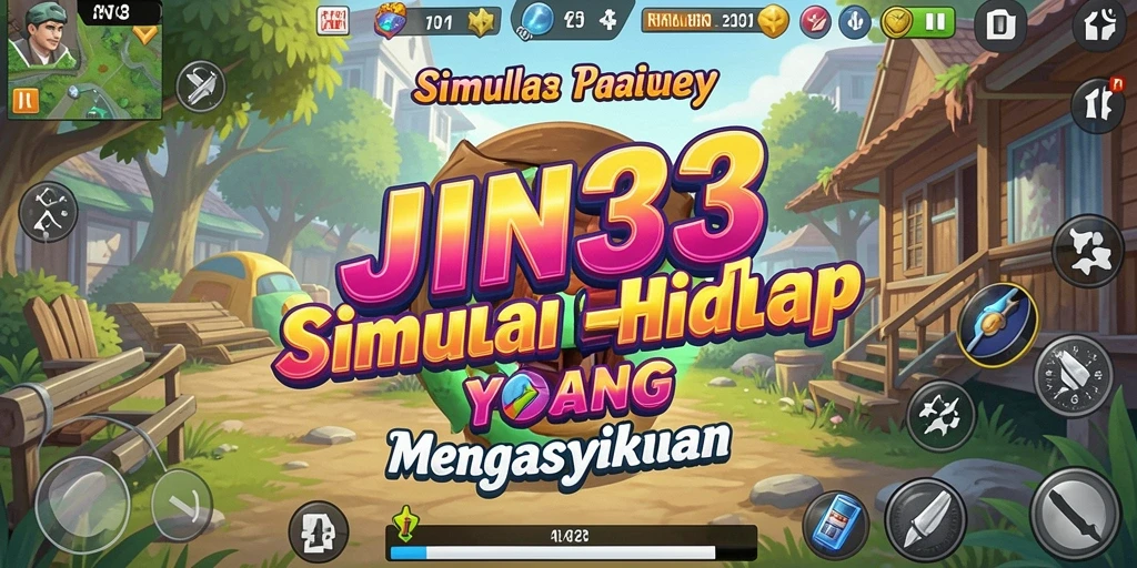 Tampilan gameplay JIN33 yang menampilkan dunia virtual yang kaya.