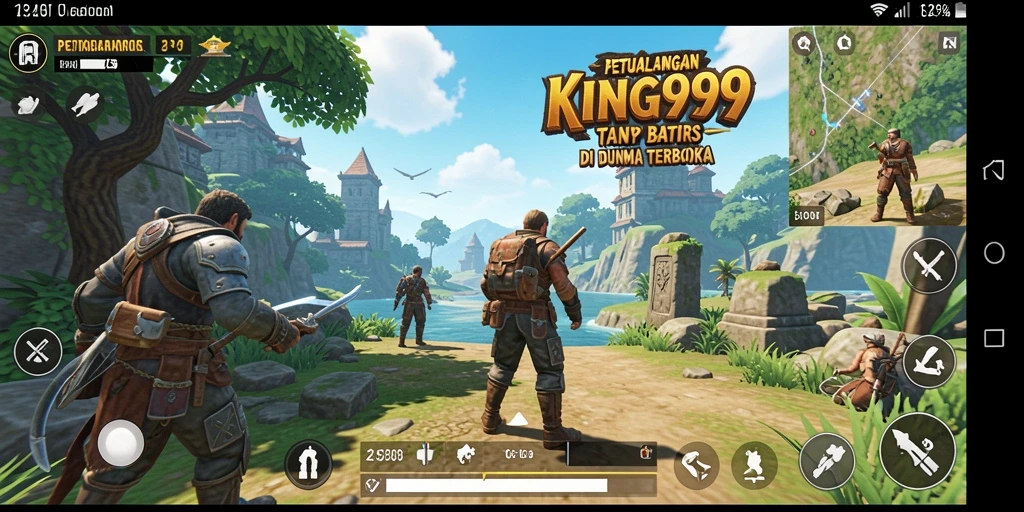 Tampilan gameplay KING999 yang menakjubkan di dunia terbuka.