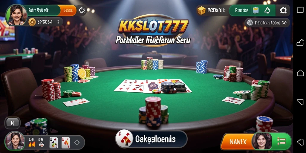 Tampilan gameplay KKSLOT777 menunjukkan keseruan permainan Poker.