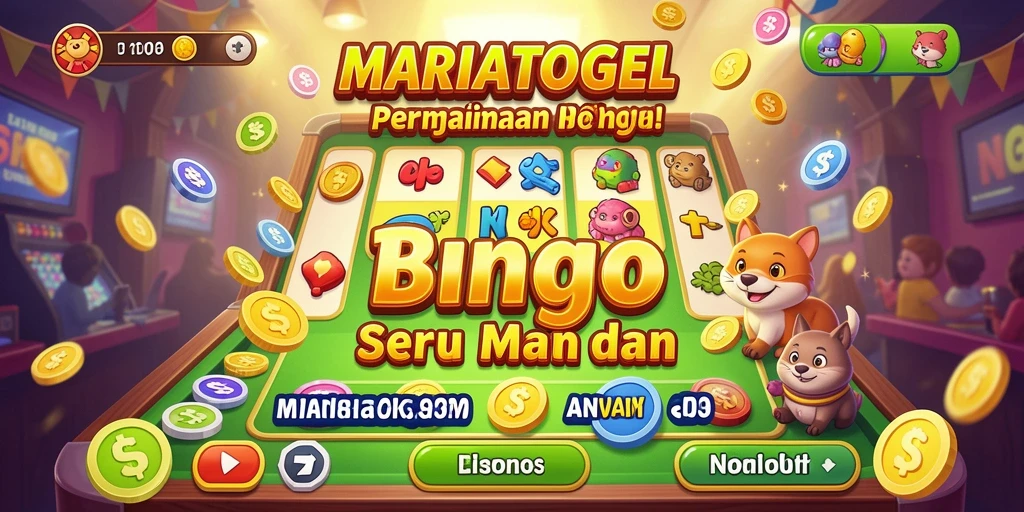 Tampilan gameplay seru dalam MARIATOGEL yang menggambarkan keseruan Bingo.