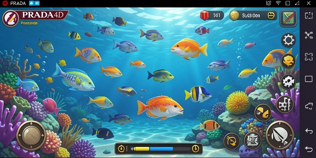 Tampilan gameplay PRADA4D yang penuh aksi Tembak Ikan.
