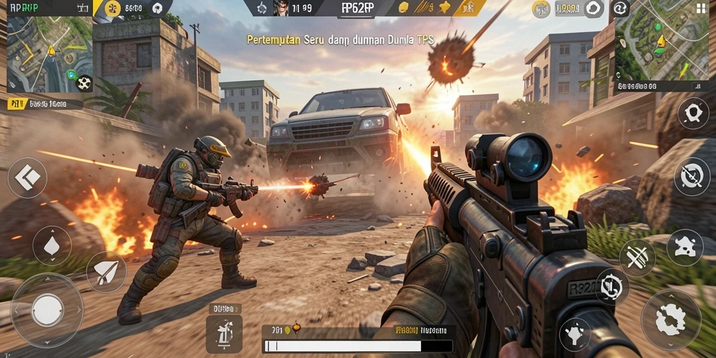 Tampilan gameplay RP62RP yang menegangkan dan mendebarkan.