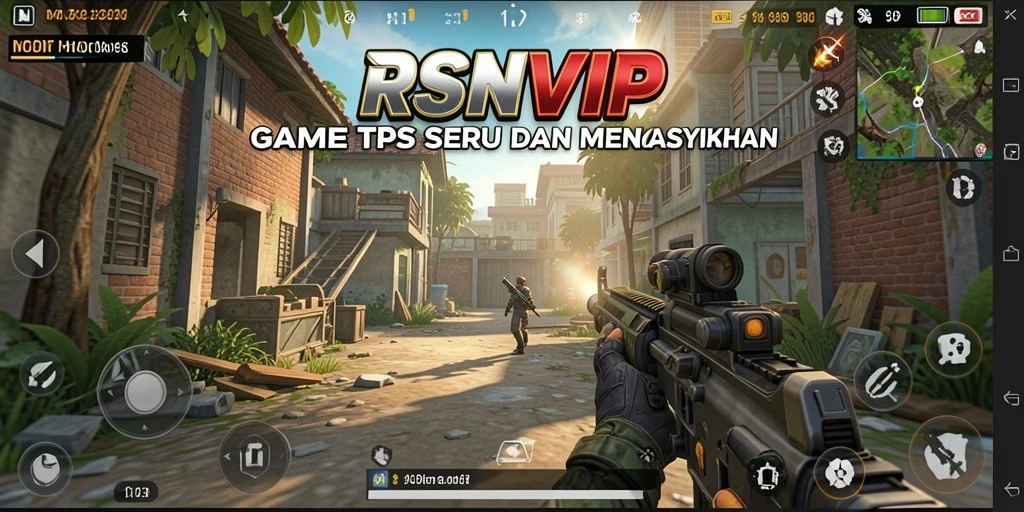 Tampilan gameplay seru RSNVIP dengan aksi TPS mendebarkan.