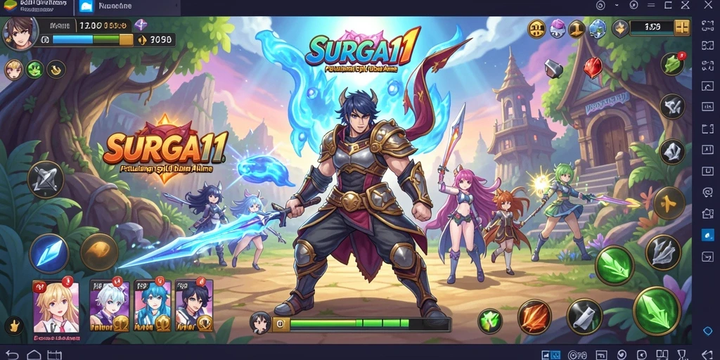 Tampilan aksi seru dalam SURGA11, menjelajahi dunia Anime yang penuh warna.