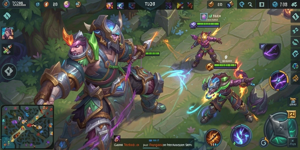 Screenshot TO288 menampilkan aksi seru dalam pertempuran MOBA.