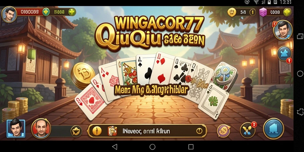 Screenshot gameplay WINGACOR77 menunjukkan serunya bermain QiuQiu.